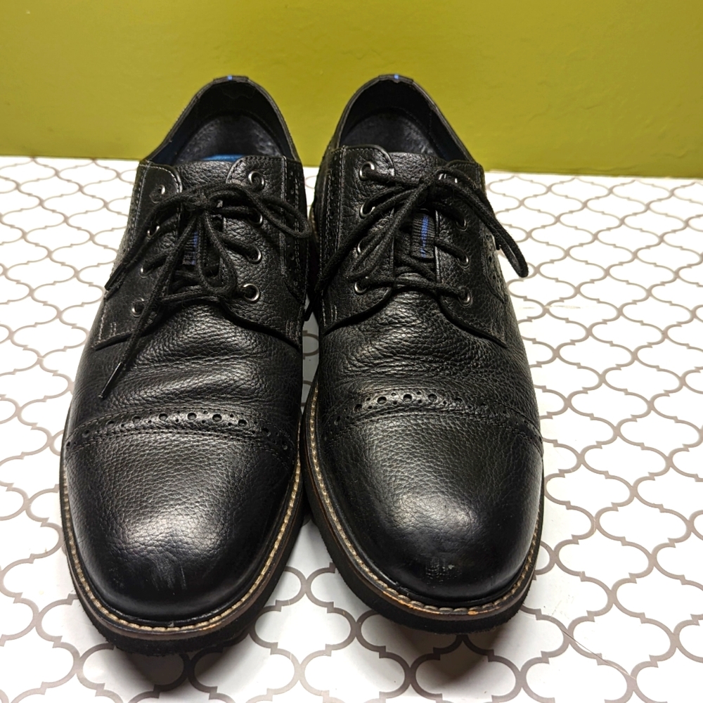 Black cap men's oxford shoes 9.5